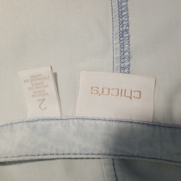 Chico's Blue Jacket Blazer open Lace size 2 - Picture 5 of 7